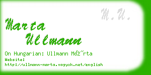 marta ullmann business card